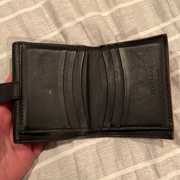 Burberry house print Check derby Canvas/ leather tri fold wallet - Picture 2 of 5